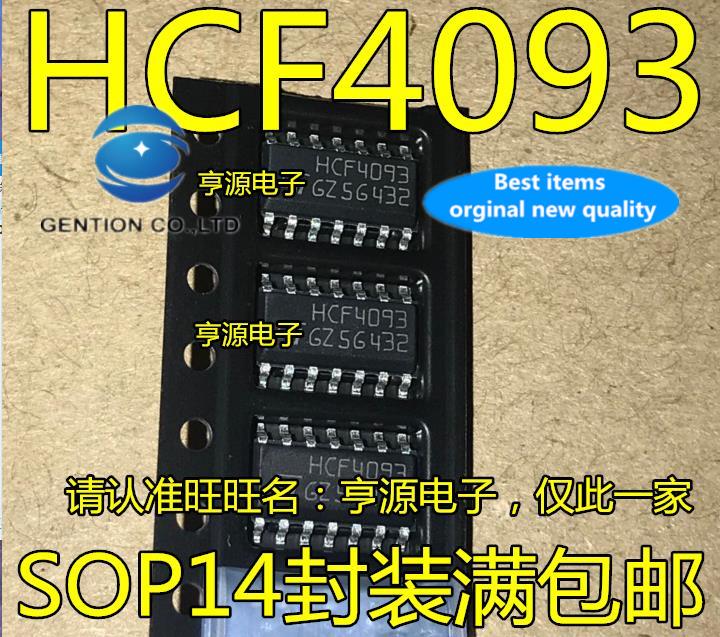 10pcs 100% orginal new   HCF4093 HCF4093M013TR SOP-14 Logic Gate Inverter
